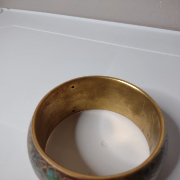 Pretty Multicolor Floral Large Vintage Bangle - Picture 10 of 16